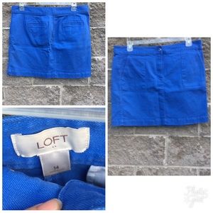 Loft Royal Blue Skirt size 14